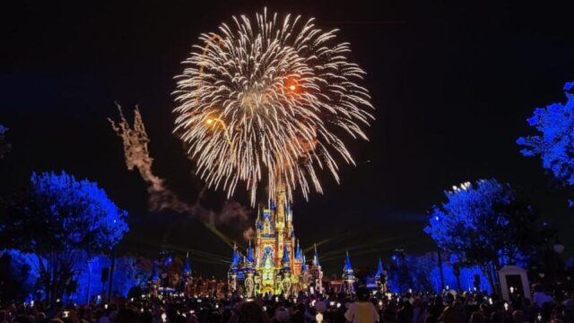ОРЛАНДО, ФЛОРИДА - 31 МАЯ: Фейерверки освещают небо над Замком Золушки во время ежедневного шоу Happily Ever After в парке Magic Kingdom на курорте Walt Disney World 31 мая 2024 года в Орландо, Флорида. (Фото: Гэри Хершорн/Getty Images)