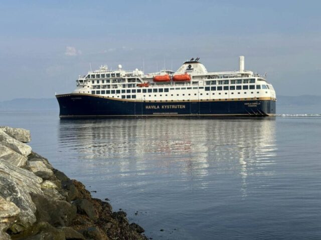 Круизный корабль Havila Voyages в Норвегии.