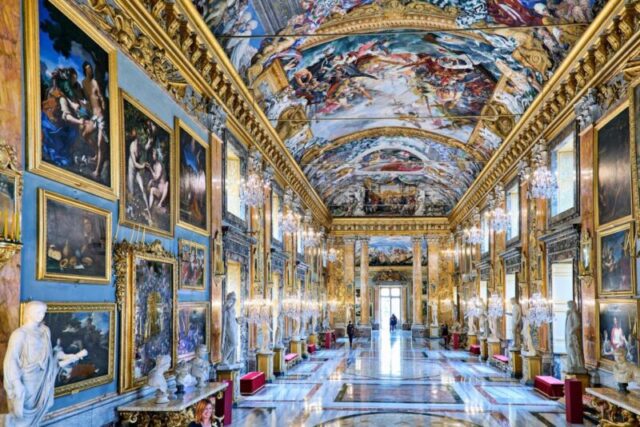 Рим Лацио Италия. Галерея искусства Колонны в Палаццо Колонна. Большой зал - Дата: 05 - 11 - 2022, Тип лицензии: медиа, Время загрузки: 2024-11-14T15:35:22.000Z, Пользователь: pinkjozie64, Редакция: true, order_покупки: 56530 - Путеводители, работа: Global Publishing WIP, клиент: Рим 13, прочее: Jo-anne Riddell