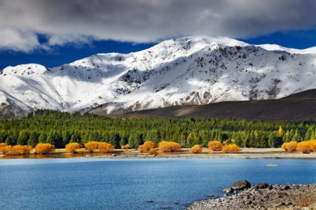 Далекий каякер гребет мимо снежных горных пейзажей неподалеку от озера Текапо. 295213541 холм, остров, снежный, место назначения, берег, зеленый, осень, путешествие, спокойствие, вид, набережная, новый, сезонный, горы, желтый, юг, яркий, каноэ, пейзаж, трава, озеро, ясность, альпы, облака, южный, сезон, каяк, лес, диапазон, лесистая местность, падение, синий, панорама, на открытом воздухе, небо, лодка, живописный, туризм, красивый, снег, вода, природа, Макинзи, окружающая среда, Кэнтебери, ландшафт, Текапо, Зеландия